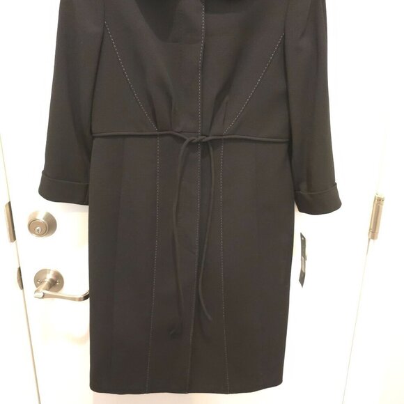 Anne Klein Black 2 Piece Suit Size 6 Coat & Skirt Fully Lined New with Tags - Picture 3 of 16